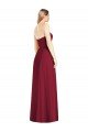 Strapless Notch Chiffon Evening Maxi Dress