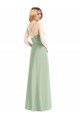 Cowl Neck Criss Cross Back Chiffon Evening Maxi Dress