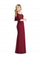 Ruffle Cold-Shoulder Mermaid Chiffon Evening Maxi Dress