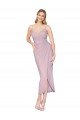 Short Knee Length Chiffon Wrap Cocktail Evening Dress with Straps