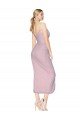 Short Knee Length Chiffon Wrap Cocktail Evening Dress with Straps
