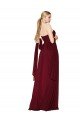 Draped Strapless Long A-Line Chiffon Evening Dress