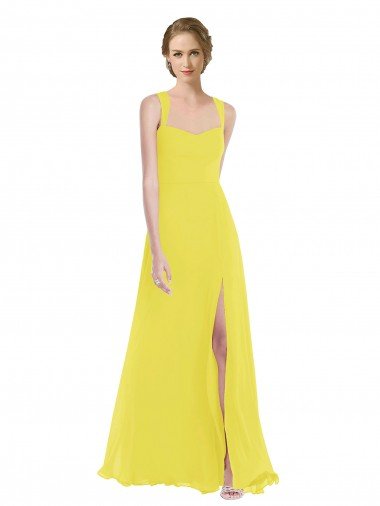 Wide Strap Sweetheart Evening Maxi Dress UK