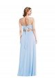 Tie Back Cutout Evening Maxi Dress with Front Slit