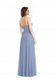 Strapless A-Line Evening Maxi Dress with Front Slit
