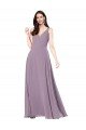 Long Chiffon Evening Dress with Open Back