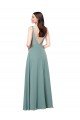 Long Chiffon Evening Dress with Open Back