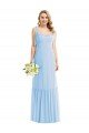 Tie Shoulder Bustier Bodice Ruffle Hem Evening Maxi Dress