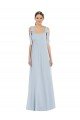 Tie Shoulder Empire Waist Evening Maxi Dress