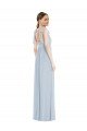 Tie Shoulder Empire Waist Evening Maxi Dress