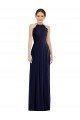 Tie Neck Lace Halter Pleated Skirt Evening Maxi Dress