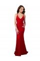 Low Back V-Neckline Floor Length Lace Evening Dress