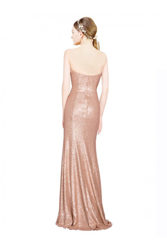 Sweetheart Full Length Long Sequin Evening Dress
