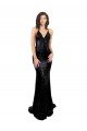 Sleek Fishtail Shaped Open Back Sequin Evening Dress