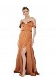 Silky Satin Evening Dress with Bustier Bodice