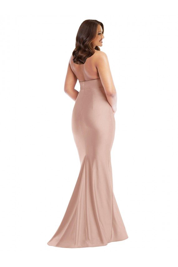 Criss Cross Halter Open Back Silky Satin Mermaid Evening Dress