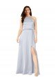Halter Neck Silky Satin Evening Dress with Strappy Back