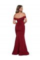 Off Shoulder Sleeves Sweetheart Neckline Long Spandex Evening Dress