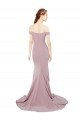 Off the Shoulder Mermaid Long Sweep Train Evening Dress