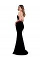 High Neck Low Criss Cross Back Crepe Evening Dress