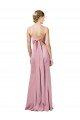 Fit and Flare Slim Crepe Evening Dress with Cutout Back