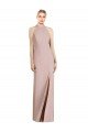 High Neck Cutout Halter Trumpet Evening Dress