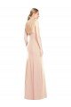 V-Spaghetti Strap Open Back Bateau Neck Trumpet Evening Dress