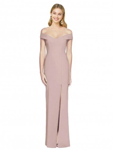 Off the Shoulder Criss Cross Back Trumpet Evening Dress UK