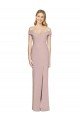 Off the Shoulder Criss Cross Back Trumpet Evening Dress