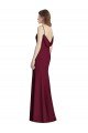 Open Cowl Back Bateau Neck Trumpet Evening Dress