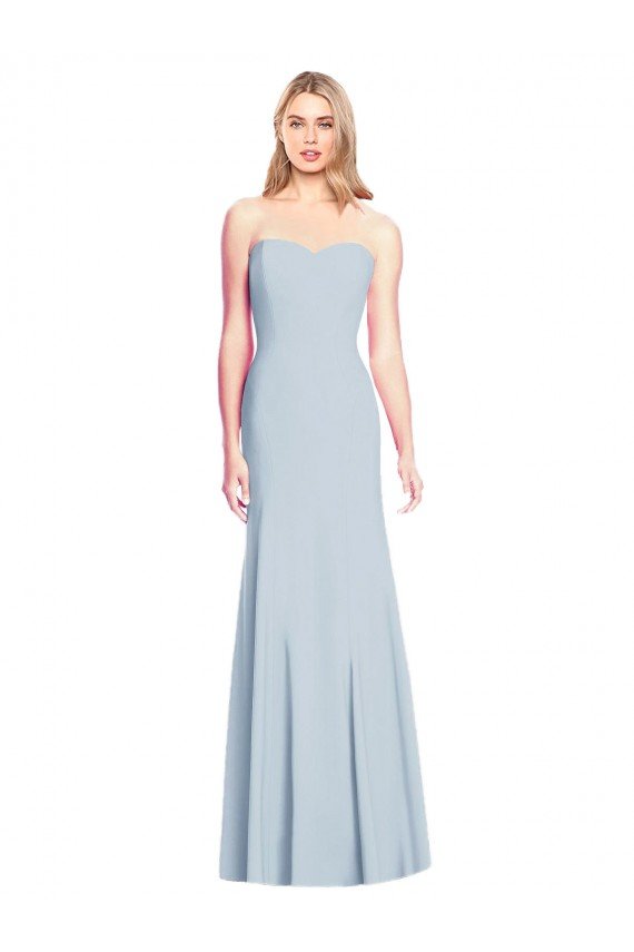 Sweetheart Strapless Flared Skirt Evening Maxi Dress