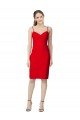 Sleeveless Cocktail Length Sweetheart Neckline Crepe Evening Dress