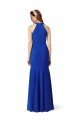 Halter V-Neck Long A-Line Crepe Evening Dress