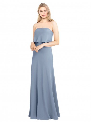 High Neck Sheath Sleeveless Stretch Crepe Evening Dress UK
