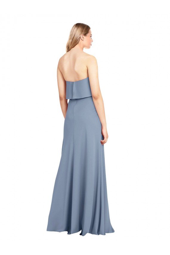 High Neck Sheath Sleeveless Stretch Crepe Evening Dress