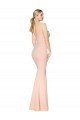 Sweetheart Shirred Neck Long Floor Length Crepe Evening Dress