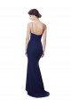 Deep V-Neck Spaghetti Straps Mermaid Crepe Evening Dress