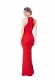 Halter Neck Keyhole Back Sleeveless Crepe Evening Maxi Dress