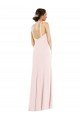 Criss Cross Halter Princess Line Trumpet Crepe Evening Dress