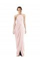 Halter Draped Tulip Skirt Evening Maxi Dress