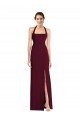 Tie Halter Open Back Trumpet Evening Dress
