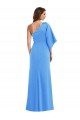 One Shoulder Bell Sleeves Trumpet Evening Dress