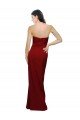 Straight Pencil Skirt Long Sweetheart Crepe Evening Dress with High Side Split